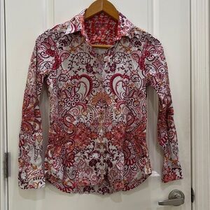 Robert Graham Floral Paisley Long Sleeve Shirt size S